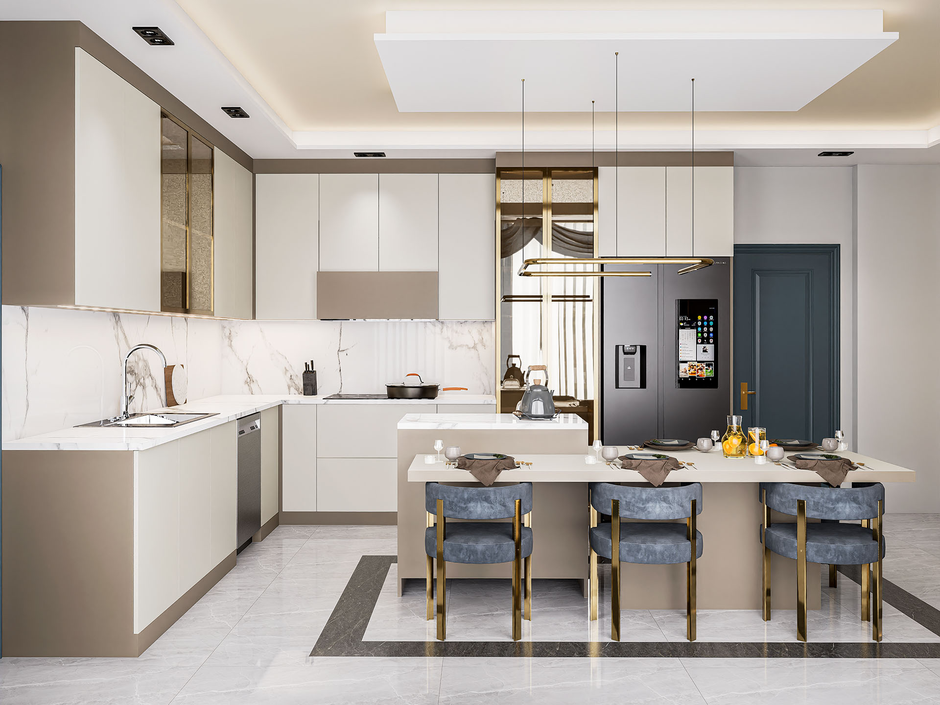 Batı Prestij Konutları Modern ve Fonksiyonel Mutfak Tasarımı